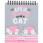 Скетчбук А6 40л "Игривые котята" 120г/м2, тв.обложка, спираль - 0