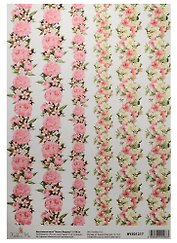 Декупажная карта Пионы (бордюр) 21*30см