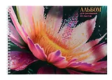 Альбом для рисования Listoff, "Яркий цветок", А4, 40 листов, на гребне