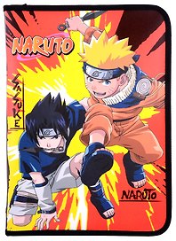 Папка для тетрадей «Naruto» А4, пластик, на молнии с трёх сторон, Academy Style