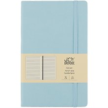 Книга для записей А5 96л лин. "Joy Book. Весеннее небо" иск.кожа, тв.переплет, ляссе, резинка, инд.уп.