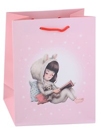 Пакет А4 36*26*10 "Девочка и мишуля. Basic" дет., бум.мат.ламинат
