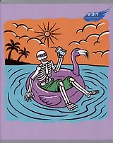Тетрадь в клетку Listoff, "DIY Collection. Skeletons", 96 листов, в ассортименте