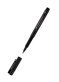 Ручка капиллярная"Pitt Artist Pen Brush" цвет 199 черная, кистевая, Faber-Castell