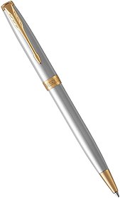 Ручка подарочная шариковая чёрная, Sonnet Stainless Steel GT, Parker