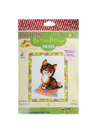 Набор д/вышивания крестом Риолис Котенок (HB-068(П-068) (641083) (15х18см) (д/детей и нач.) (упаковка)