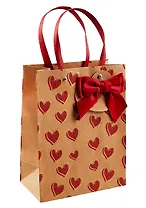 Пакет А5 23*18*10 "Серце" жен., крафт