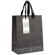 Пакет А5 23*18*10 Geometry Black нейтр., бум.мат.ламинат