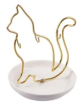 Сувенирная подставка Кошка (керамика/металл) (10х10х12) (9691091)