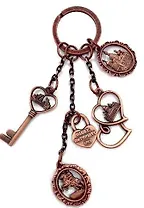 Брелок мет. гроздь фигурн. СПБ цв.медь