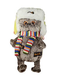 Мягкая игрушка Басик в зимней шапке (Ks22-033)