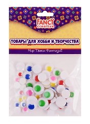 Глаза декоративные цветные, ассорти, 50 шт., п/п с е/п