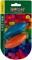 Ластики 02шт "Colorful" синт.каучук, цветное ассорти, блистер, Silwerhof