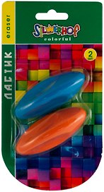 Ластик «Colorful», Silwerhof, синтетический каучук, 2 штуки, в ассортименте