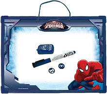 Доска Пиши-стирай 42*30,5*1см Spider-man на веревочке+маркер+ластик+3 магнита
