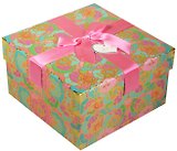 Коробка подарочная "Орнамент" бирюзовая, 13*13*7,5см