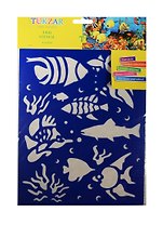 Трафарет пластиковый Подводный мир (Tz 15518) (Kids creative) (3+) (упаковка)