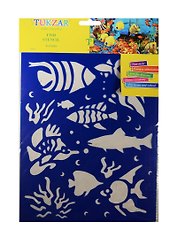 Трафарет пластиковый Подводный мир (Tz 15518) (Kids creative) (3+) (упаковка)