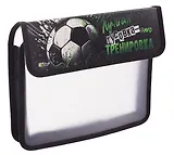 Папка для тетрадей А5 "Футбольный лозунг " липучка, Оникс