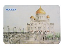 Магнит картон карандаш Храм Христа Спасителя (Москва) (МК/201/016)