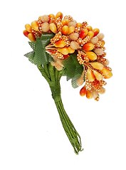 Цветы для декорирования "Соцветие" (апельсин) (12 шт) (8,5 см)