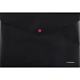 Папка-конверт A4 на кнопке "Matt Black Line" пластик, цв.кнопка, Erich Krause