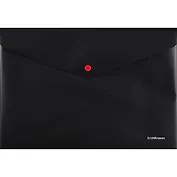 Папка-конверт A4 на кнопке "Matt Black Line" пластик, цв.кнопка, Erich Krause