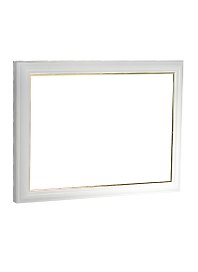 Рама 50*70 деревянная, цв. белый с золотом, со стеклом, Двуреченский