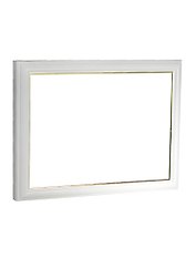 Рама 50*70 деревянная, цв. белый с золотом, со стеклом, Двуреченский