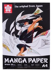 Скетчбук А4 20л "Manga" 250г/м2, гладкое зерно