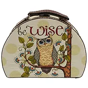 Шкатулка-саквояж Сова (20х15) (МДФ)