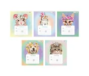 Тетрадь в линейку Listoff, "Милые зверята", 12 листов, в ассортименте