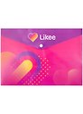 Папка-конверт А4 на кнопке "Likee" пластик
