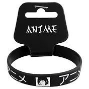 Браслет Аниме Девушка Дзё (черный) (силикон) (20,2 см)