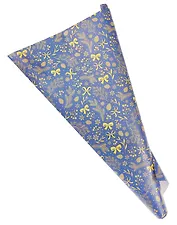 Бумага упаковочная 70*100см "Банты,шишки,веткинасинем" НГ,инд.уп.