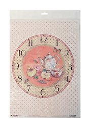 Рисовая бумага для декупажа Craft Premier Часы Чаепитие (28,2х38,4см) (25 г/м)