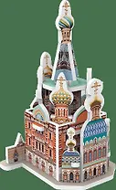 Сборная модель, 3D пазл Храм Спас на Крови,14 дет., 5,4*4,6*8,3см