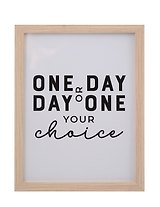 Фоторамка 15*20 "One day or day one" светлое дерево