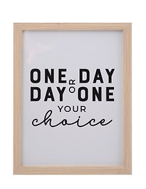 Фоторамка 15*20 "One day or day one" светлое дерево