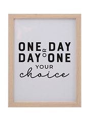 Фоторамка 15*20 "One day or day one" светлое дерево