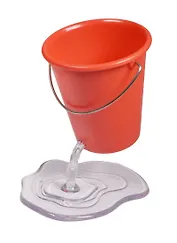 Подставка для ручек Дырявое ведро красное (004035)
