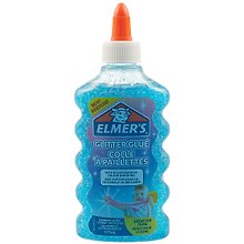 Клей для слаймов Elmers, 177 мл, с блёстками, голубой