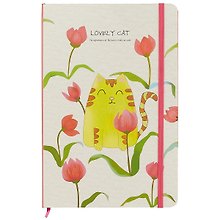 Записная книжка «Lovely cat» А6, 96 листов в линейку, в ассортименте