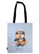 Сумка-шоппер Аниме Лисенок с лапшой рамен (цветная)