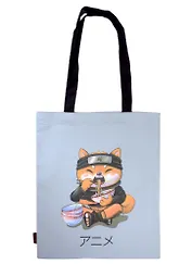 Сумка-шоппер Аниме Лисенок с лапшой рамен (цветная)