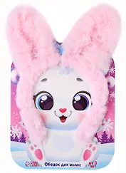 Ободок детский Зайчик розовый (текстиль) (15х20) (7725983)