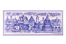 Магнит металл Великий Новгород (130х55) (Великий Новгород) (02-7-28)