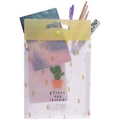 Папка -портфель пластиковый на кнопке «Plants are friends» А4, 6 отделений, вертикальная, в ассортименте - 1