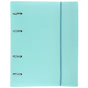 Тетрадь 120 листов, клетка, "Canvas" бирюза, на кольцах, на резинке