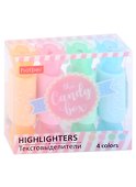 Текстовыделители Hatber, Candy Pastel, двухсторонние 4 цвета - 0